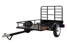 4 ft. x 6 ft. Single Axle Open Rail Utility Trailer