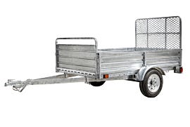 4.5 ft. x 7.5 ft. Galvanized Single Axle Utility Trailer with Drive-Up Gate